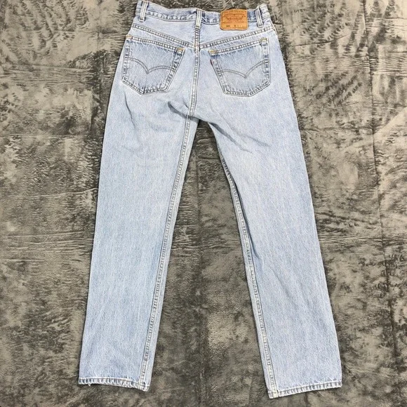 Vintage Levis 501 Made in USA Light Wash Straight Leg Jeans W31 L32 1994 - Picture 10 of 12